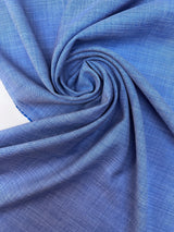Cotton Melange Fabric White Blue