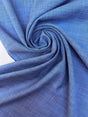 Cotton Melange Fabric White Blue