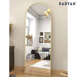 Vlush Full Length Mirror, 65"x22" with Aluminum Frame (Gold)