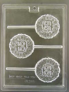 Happy Anniversary 55 Wreath Pop Chocolate Mold - ECAO1209
