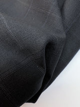 Wool Checked Blue Fabric