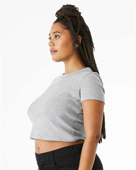 BELLA + CANVASÂ Women's Micro Rib Short Sleeve Baby Tee - XS