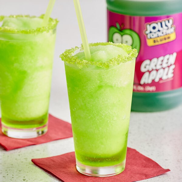 Jolly Rancher 1/2 Gallon Green Apple Slushy 5:1 Concentrate - 6/Case