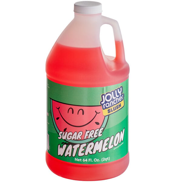 Jolly Rancher 1/2 Gallon Sugar-Free Watermelon Slushy 5:1 Concentrate - 6/Case