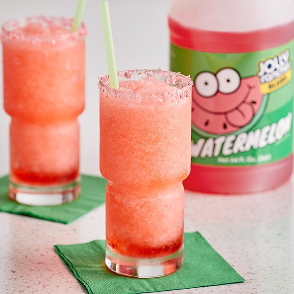Jolly Rancher 1/2 Gallon Watermelon Slushy 5:1 Concentrate - 6/Case