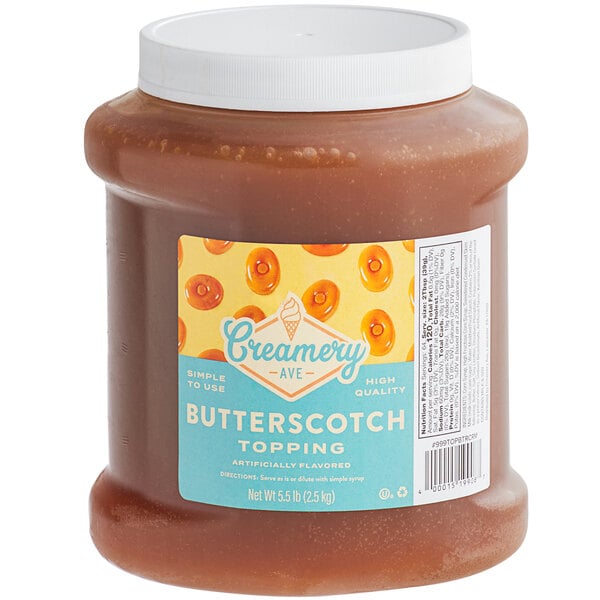 Creamery Ave. Butterscotch Dessert / Sundae Topping 1/2 Gallon - 6/Case