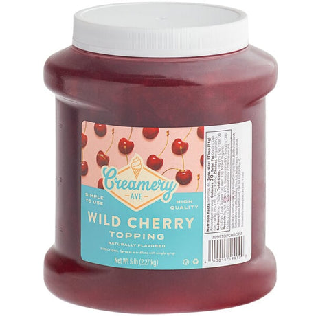Creamery Ave. Cherry Dessert / Sundae Topping 1/2 Gallon - 6/Case
