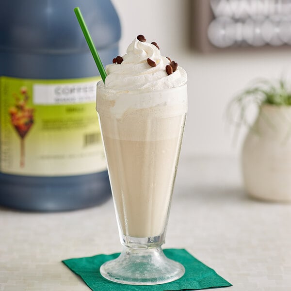 I. Rice Coffee Milkshake Base Syrup 1 Gallon - 4/Case