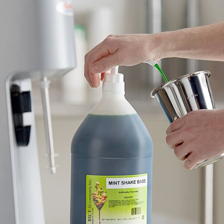 I. Rice Mint Milkshake Base Syrup 1 Gallon - 4/Case