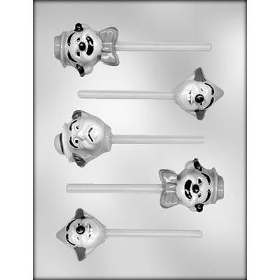 Clown Assortment Sucker Chocolate Mold