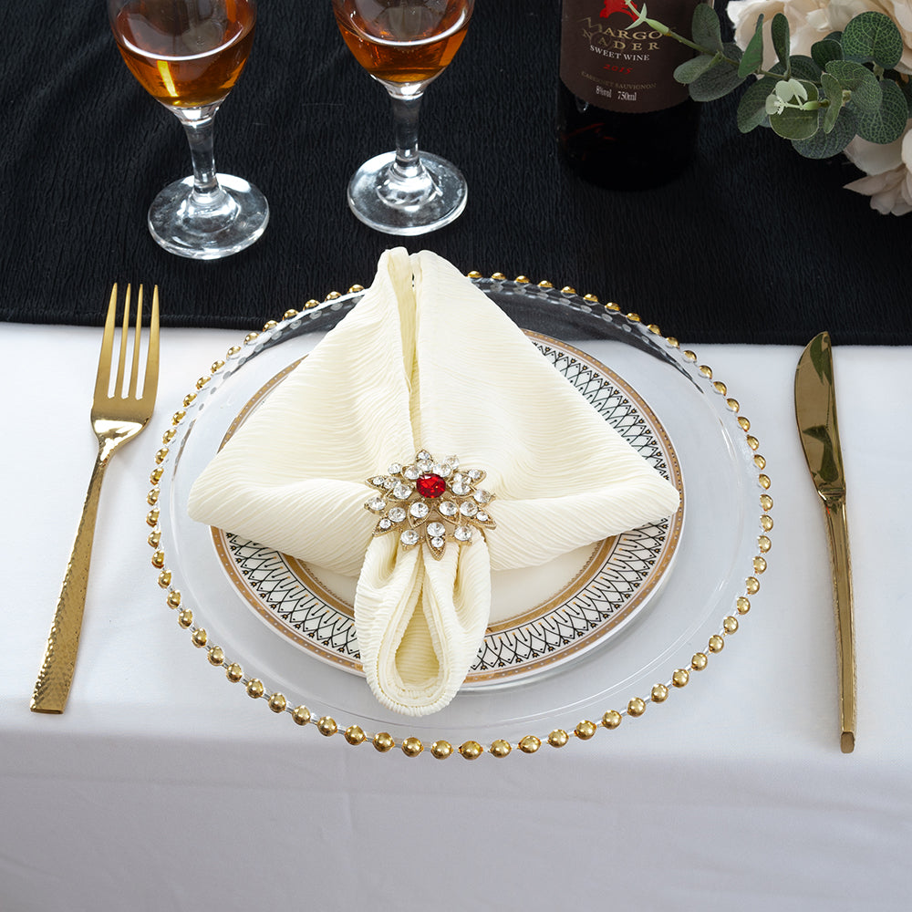 Crinkle Scuba Napkin Sample 20x20 Ivory