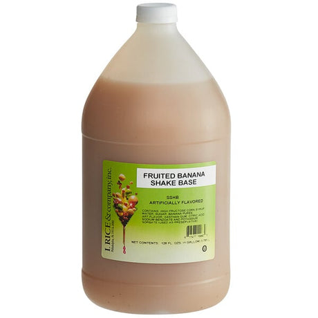 I. Rice Banana Milkshake Base Syrup 1 Gallon - 4/Case
