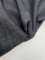Cotton Denim Herringbone Blue