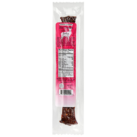 Shaffer Venison Farms 0.5 oz. Hot Venison Jerky - 240/Case