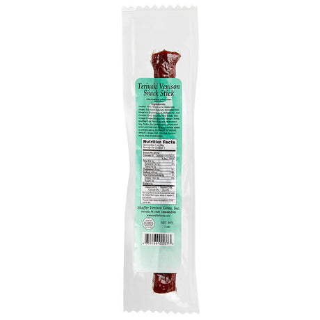 Shaffer Venison Farms 1 oz. Teriyaki Venison Snack Stick - 240/Case