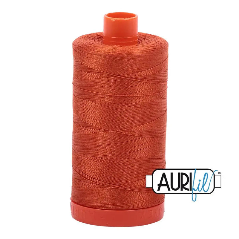 Cotton Thread Rusty Orange Aurifil 50wt Large Spool
