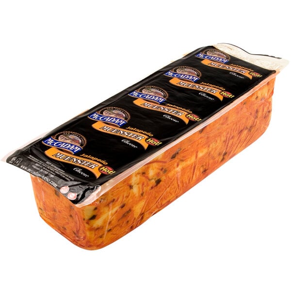 Jalapeno Muenster Cheese 6 lb. Loaf - 2/Case