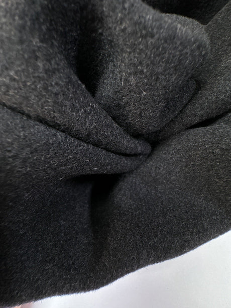 Wool Tweed Melange Gray Black