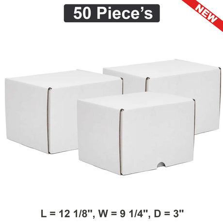 Secure 12 1/8" x 9 1/4" x 3" Packing Boxes for Medium Deliveries