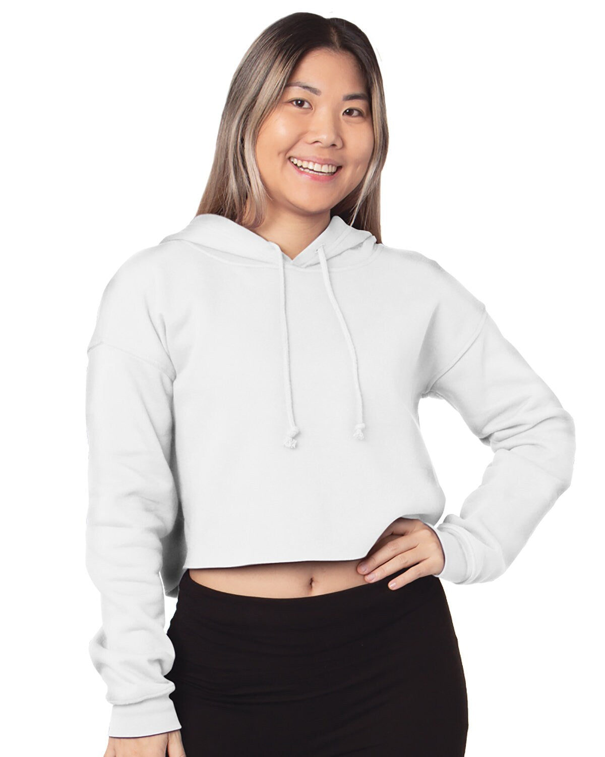 Bayside ® Ladies Usa Made Cropped Hooded Sweatshirt