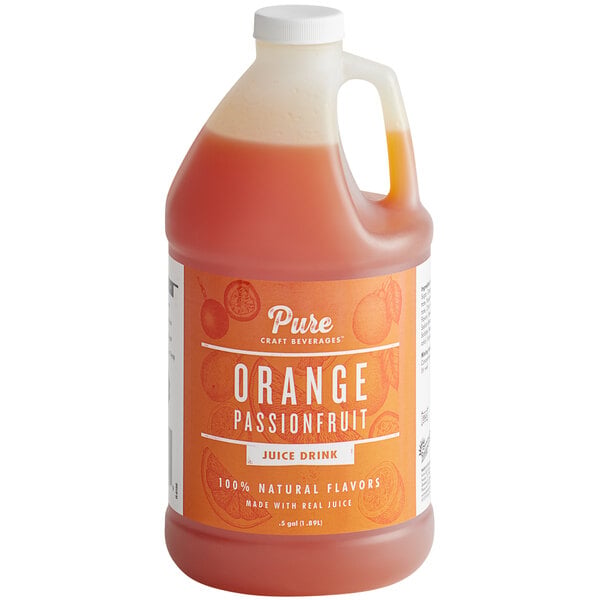 Pure Craft Beverages Orange Passionfruit 5:1 Beverage Concentrate 1/2 Gallon - 6/Case