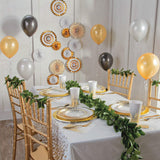 8 Ct. White with Gold Foil Dots Paper Dessert Plates Elegant Wedding Party Tableware 7"