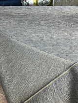 P Kaufmann Eon Chenille Upholstery Fabric - Smoke Silver Tweed, 56" Width (1 Yard)