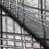 Plaid Foil Mesh Polyester Spandex Fabric - Fuchsia/Black, Silver/Black, Gold/Black, Plaid Hologram, 58/60" Width (1 Yard)