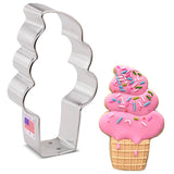 Ann Clark Soft Serve Ice Cream Cookie Cutter 4' x 2 1/2'