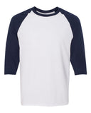 Camiseta raglán de manga tres cuartos con cuello redondo Gildan Heavy Cotton
