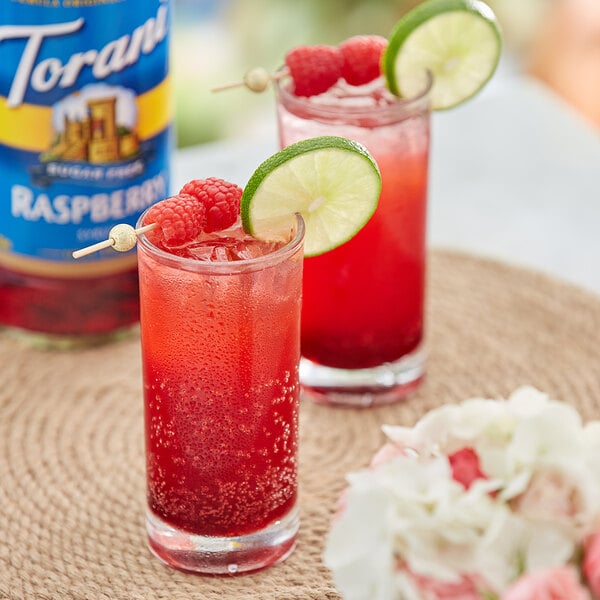 Torani Sugar-Free Raspberry Flavoring / Fruit Syrup 750 mL Glass Bottle