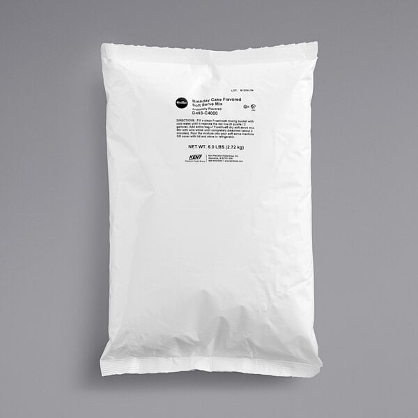 Frostline Birthday Cake Soft Serve Ice Cream Mix 6 lb. - 6/Case