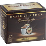 Caffe de Aroma Decaf Hazelnut Coffee Single Serve Cups - 12/Box