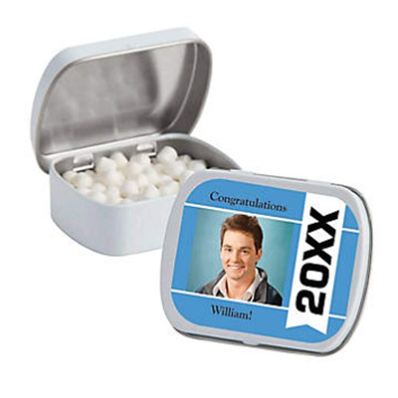2 1/2" Custom Photo Graduation Year Mint Tins 24 Pieces