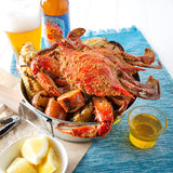 Chesapeake Crab Connection Large/Extra Large 6" - 7" Extra Seasoned Steamed Blue Crab - 1/2 Bushel