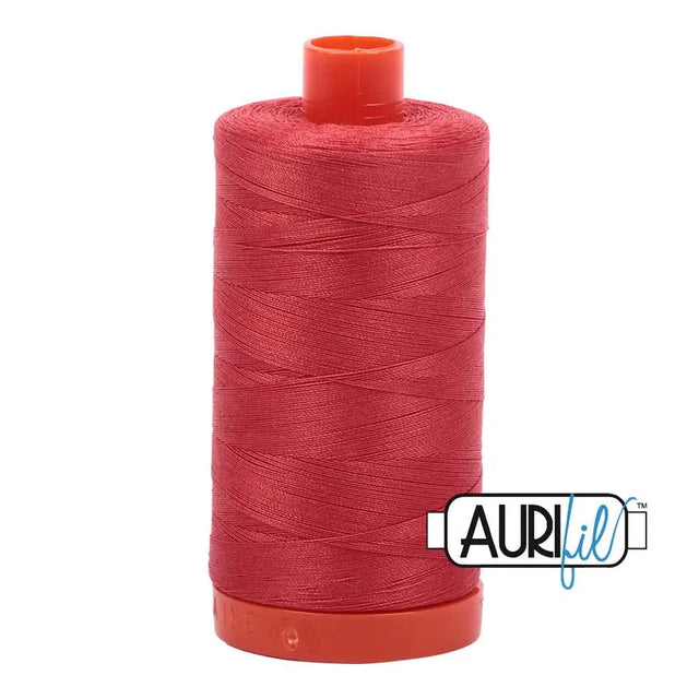 Cotton Thread Dark Red Orange 50wt Large Spool
