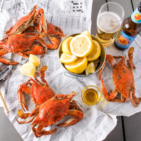 Chesapeake Crab Connection Large 6" - 6 1/2" Lightly Seasoned Steamed Blue Crab - 12/Case