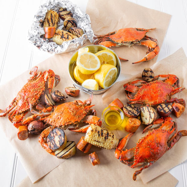 Chesapeake Crab Connection Large/Extra Large 6" - 7" Lightly Seasoned Steamed Blue Crab - 1/2 Bushel