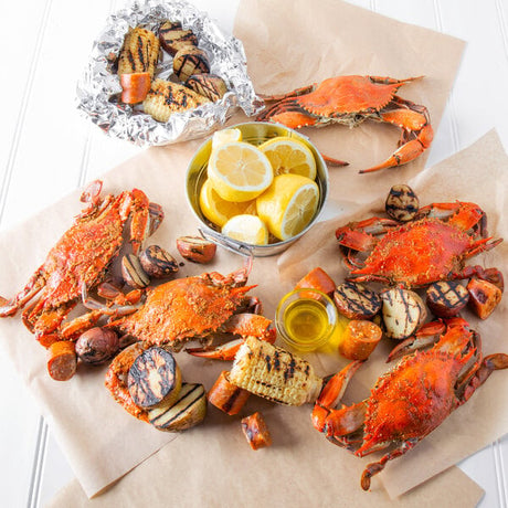 Chesapeake Crab Connection Large/Extra Large 6" - 7" Lightly Seasoned Steamed Blue Crab - 1/2 Bushel
