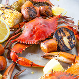 Chesapeake Crab Connection Large/Extra Large 6" - 7" Non-Seasoned Steamed Blue Crab - 1 Bushel