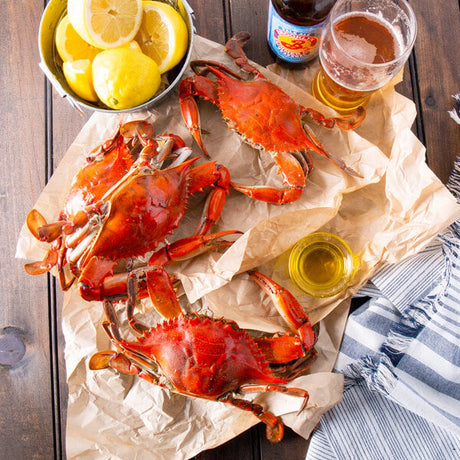 Chesapeake Crab Connection Large/Extra Large 6" - 7" Non-Seasoned Steamed Blue Crab - 1 Bushel