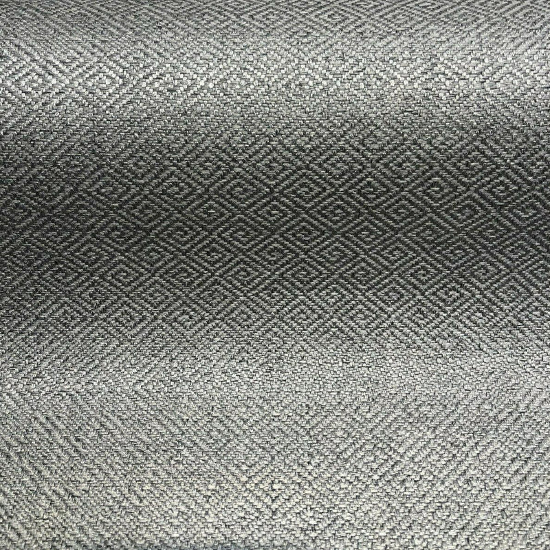 Mykonos Char Polyester Jacquard Fabric - Diamond Pattern, 56" Width (1 Yard)