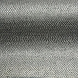 Mykonos Char Polyester Jacquard Fabric - Diamond Pattern, 56" Width (1 Yard)