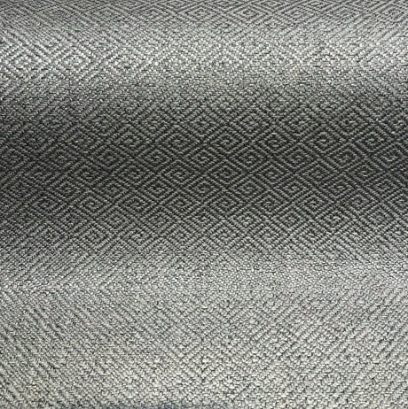 Mykonos Char Polyester Jacquard Fabric - Diamond Pattern, 56" Width (1 Yard)