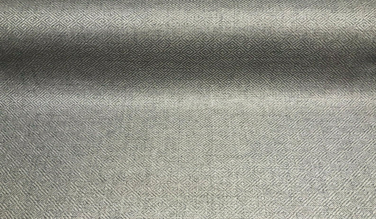 Mykonos Char Polyester Jacquard Fabric - Diamond Pattern, 56" Width (1 Yard)