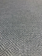 Mykonos Char Polyester Jacquard Fabric - Diamond Pattern, 56" Width (1 Yard)