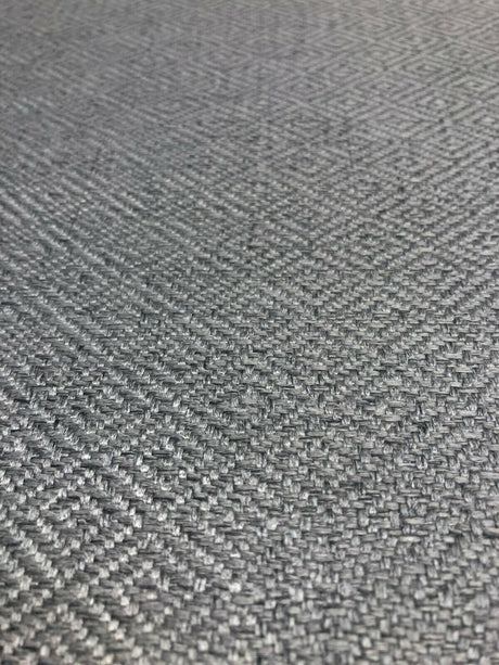 Mykonos Char Polyester Jacquard Fabric - Diamond Pattern, 56" Width (1 Yard)