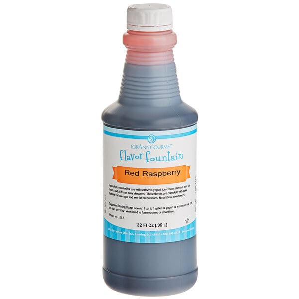 LorAnn Red Raspberry Flavor Fountain Syrup 32 fl. oz.