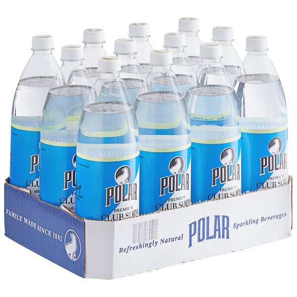 Polar Lime Club Soda 1 Liter - 12/Case