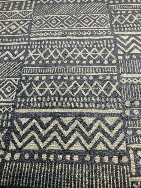 P Kaufmann Studio Bamako Stripe Nightfall Chenille Fabric - Nightfall Stripe, 54" Width (1 Yard)